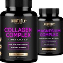 Citrato de magnesio " óxido 500mg Suplemento Complejo y péptidos multi colágeno Cápsulas de pólvora - alta absorción máxima fuerza - péptidos de colágeno hidrolizado