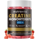 Nutravita NSF Certified Creatine Gummy - Creatine Monohydrate Gummies for Men &amp; Women-5g of Creatine Monohydrate per Serving - Sugar Free,Vegan, Strawberry Flavor, 120 Conde