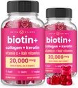 NutraChamps Biotin Gummies 5000mcg with Collagen, Keratin & More – Hair Skin and Nails Vitamins for Women & Men – Support Normal Hair Growth Cycle - Enhanced with Vitamin C, D3, Zinc (Pack of 2)