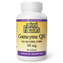 Factores naturales Coenzima Q10 - Apoyo al Antioxidante Suplementos Apoyos Producción Celular de Energía - Ayudas de absorción mejor Función cardíaca saludable - 50 mg, 60 Softgels (60 Servimientos)