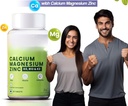 Calcio, Magnesio, Zinc con Vitamina D3 &amp; B12, 1000mg I 60 Veg Tablets vidasApoyo Juntas Fuertes Salud para Hombres &amp; Mujeres, 1 Conde, 60 cápsulas