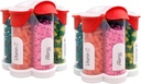Organizador de píldoras extra grande diario, semanal, suplemento mensual botella, dispensador de píldoras lindo Blossom con 7 compartimentos XL (2 Pack Combo) (Red 2 Pack)