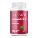 Celebrar las vitaminas CelebrarONE 45 Chewables, 45 mg de hierro - Una vez Bariatric Multivitamínico, Vitaminas Esenciales & Minerales - Gastric Bypass &amp; Sleeve Gastrectomy Suplemento - Cereza (30 Tabletas)