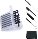 (4 Packs) Hearing Aid Wax Guard Filters (32 Units) Replacement Wax Cerumen Stop Wax Traps for Phonak, Widex, Unitron and Resound - 5 pieces Hearing Aid Cleaning Kit Accessories with Carry Case