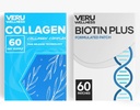 Veru Wellness Hair Skin Nail Duo Lifestyle Patches - Biotin Collagen - Self Adhesive Time Release Topical Patch, 8-10 horas (60 Day Supply)