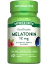 La verdad de la naturaleza Melatonin 12mg ← 60 Fast Dissolve Tablets  Natural Berry Flavor ← Vegan, Non-GMO &amp; Gluten Free Supplement