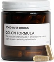 Food Over Drugs Colon Fórmula – Advanced Colon Cleanse Herbal Blend with Cascara Sagrada, Psyllium Husk, Dandelion Root, Ginger, and Marshmallow – Plant-Based Digestive Support Supplement [60 ct]
