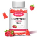 L-Methylfolate 15mg &amp; Methyl B12 Gummies, Folate Supplement for Brain Health, Mood &amp; Immunity, DNA Synthesis &amp; Repair, Sugar Free, Vegan, Raspberry Flavor, 60 Conde