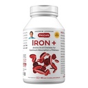 ANDREW LESSMAN Iron Plus 180 Capsules - 18mg Hierro, 100% Aminoácidos puros Hierro Chelatado (Glycinate, Aspartate), Plus Vitamina C para el aumento de la absorción, pequeña, fácil de absorber cápsulas, sin aditivos
