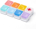 Organizador semanal de píldoras, Compartimientos medianos para fácil uso (Multicolor)