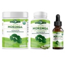 PURA VIDA MORINGA Powder 8 oz Capsules (120 Conde) y Moringa Leaf Extract Drops (2fl oz)