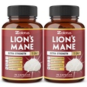 Zolotus 2 Packs 90 Capsules Lions Mane Mushroom Suplemento, 6 Month Supply con Cordeyceps, Reishi, Ashwagandha, Focus, Memory and Brain Support Suplemento, Immune Support, Energy Pills