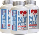 AMO MI PETS LLC Immunity Dog Supplement - PET Immune Support - Dogs and Cats - Booster - Saludable - Dog Milk Thistle Liver Supplement - 180 Treats (3 Bottles)