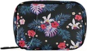 Pill Organizer Palm Leaves Flower Pill Box 7 Day Pill Case Bag Travel Pill Organizer Bag with Zipper Portable Weekly Case Compact Size for Vitamin Supplement Holder