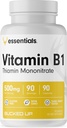 Vitamina B1 500 mg cápsulas, esenciales (90 piezas)