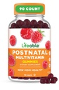 Multivitamina posnatal vital con hierro, escotilla e yodo TENIDO Gran Tasting Vitaminas postnatales para las mujeres Lactancias vírgenes no transgénicos Suplemento de lactancia TEN 90 Gummies