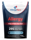 AllergyHero Kit de Pruebas de Alimentación Integral y Medioambiental con 295 Triggers para Adultos &amp; Niños – Fácil y Sin Dolor en el hogar Kit de Pruebas de Alergia con Resultados Precisos