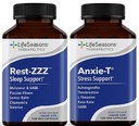 LifeSeasons Anxie-T with Rest-ZZZ - Supports Mood & Mental Focus - Feel Calm and Relaxed - Eases Tension & Nervousness - Ashwagandha, Kava Kava, GABA &amp; L-Theanine - 240 cápsulas