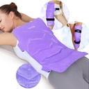 REVIX Extra-Large Back Ice Pack, Reusable Gel Cold Compress Wrap para Full Back Relief, Ideal para el dolor de músculo, Cansancio, Recuperación y los músculos del dolor – Correas ajustables, púrpura