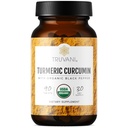 Truvani Tablas de Curcumina Turmérica Orgánica 1,350 mg Cada - Soporte Conjunto Natural con Pepper Negro para Absorción - 90 Tabletas