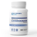 Puregen Labs Lumbrokinase 40mg per Capsule High Potency Supplement TEN High Activity Lumbrokinase Enzymes TEN No Harmful Additives ← Non-GMO TEN Gluten Free TEN Made in USA - 60 Vegetarian Capsules