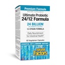 Factores naturales Último Probiótico 24/12 Fórmula - Suplemento de Apoyo a la Salud Digestiva con Probióticos - Inmunidad &amp; Gut Health Support Suplemento - 60 cápsulas vegetarianas (60 piezas)