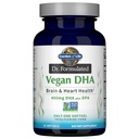 Garden of Life Omega 3 Vegan DHA Suplementos Dr. Formulated Vegan DHA, 400mg DHA &amp; 90mg DPA en Triglyceride Forma de una Fuente Única, Omega 3 Suplemento para la Salud de Mujeres y Hombres, 30 Softgels