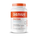 Genius Protein Powder, Vainilla - Dual Protein Blend with Mejorad Whey Isolate &amp; Natural Egg White for Lean Muscle Building for Men &amp; Women - Grass-Fed Pre &amp; Post Workout Meal Replacement Shake
