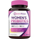 Recetas del doctor Probiótico de Mujeres, 60 Caps 50 Billion CFU 16 Strains, con Arándano Orgánico, Vaginal de Inmune Digestivo &amp; Salud orina, Estable de Estante, Delayed Release, No Soy Gluten Dairy