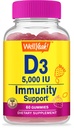 BuenoSí Vitamina D3 5000 UI (125 mcg) Extra Strenght Gummies -para la salud ósea, Booster inmune, bonificación y dientes Soporte -No GMO, Gluten Free, Nut Free, Vegetarian -Strawberry Flavor -60 Gummies