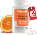 Vitamina Liposomal C - 1000MG VIT C &amp; 100MG Super Bioflavonoid Complex for Enhanced Wellness Silencioso Suplemento Antioxidante con Ingredientes Naturales Raw para Adultos ← Apoyo Avanzado confidencialidad Non-GMO (180 cápsulas)