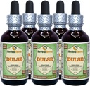 Dulse (Palmaria Palmata) Glicérite, hojas orgánicas secas Extracto líquido libre de alcohol (Nombre de la marca: HerbalTerra, Proudly Made in USA) 5x2 fl.oz (5x60 ml)