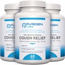 P Puregen Labs Cough Relief for Adults Dextromethorphan HBr 15mg | 8-Hour, Non-Drowsy, Long-Lasting Bronchial Suppressant | Ages 12+ | Compare to Robafen and Robitussin - 3 Pack | Total 180 Softgels