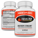 Focus Pep- Over The Counter Stimulants to Speed Up Naturally ¦ Study Alternative and Best Energy Supplements for Nootropic Brain Boosting, 60 Pills