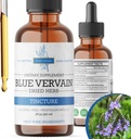 Herb de Vervaina Azul Orgánica, Vervaina Azul Tintura, Alcohol Gratis, Vegan - 2 Fl Oz
