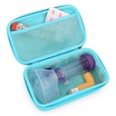 CASEMATIX Asma Inhaler Case For Travel Fits Asthma Inhaler Spacer With Mask Attached, Inhaler Holder and Additional Accessories Usado con Spacer For Inhaler, Incluye Turquoise Asthma Case Only