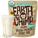 EarthChimp Organic Vegan Protein Powder - with Probiotics - Non GMO, Dairy Free, Non Whey, Plant Based Protein Powder for Women and Men, Gluten Free - 52 Servings, 64 Oz (Plain " Unsweetened)
