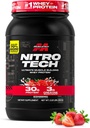 Muscletech Whey Protein Powder (Strawberry, 2.2 Pound) - Nitro-Tech Ultimate Muscle Building Formula con Whey Protein Isolate - 30g de Protein, 3g de Creatine &amp; 6.8g de BCAA - Embalaje mayo Vary