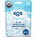 KOS USDA Organic Blue Spirulina Powder, Phycocyanin - Vegan Algae Superfood - Natural Food Coloring for Smoothies & Protein Drinks, Plant Based, Non GMO - 27 Servings