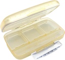 EZY DOSE Moisture-Proof Pill Case, Planner de Medicina, Caja de Organizador de Vitaminas, Travel-Friendly, Latch-Closure to Secure Contents, 8 Compartimientos Individuales de Múltiples Tamaños con sello de Tight, Grande, Cream