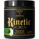 Ambrosia Kinetic Organic Preworkout, Mushroom Enhanced Natural Pre Workout Suplemento, Nootropic Superfood Powder for Energy (Tropical Lime)