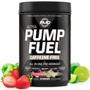 PMD Sports Pump Fuel Ultra Caffeine Gratis - Premium Pre Workout Powder &amp; Muscle Pump, Greater Focus, Endurance & Recovery, Premium Creatine, Arginine & Beta Alanine - Strawberry Limeade (30 Servings)