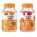 Vitamina D Niños + Vitamina C Niños, Gummies Bundle - Gran Tasting, Suplemento de vitaminas, Gluten Gratis, GMO Gratis, Chewable Gummy