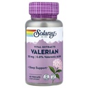 SOLARAY Valerian Root Extract 50 mg ← Relajación Apoyo para un ciclo de sueño saludable Silencioso 0,8% Ácidos valerénicos ← 60 CT