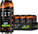 Más allá de la LIT cruda Listo para beber Pre Workout, Jolly Rancher Green Apple, For Energy, Focus, Intensity and Pumps, With Nitric Oxide Boost, Zero Sugar, 250mg Caffeine with Beta Alanine, 12 Cans