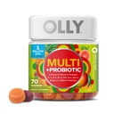 OLLY Multi + Probiótico Adulto Multivitamina Gummy, Digestivo e Immune System Support,* Suplemento Chewable, Tropical Flavored, 35 Day Supply - 70 Cuenta