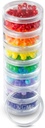 Organizador de píldoras de 7 días - Caja de píldoras fijas - Tablas pequeñas y suplementos de vitaminas - Mantener su medicina diaria semanal organizada en un lugar - grande - claro