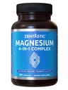 Complejo de Magnesio Zentastico 4-en-1 Suplemento – Magnesio Glycinate, Malate, Taurate & Lactate – Alta Absorción Chelated para Nerves, Muscles, Bones & Immune Support – 120 Capsules