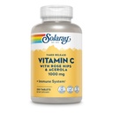 SOLARAY Vitamina C w/Rose HIPS " Acerola TENIDO 1000mg TENIDO Función de aislamiento saludable en dos etapas, Skin, Hair " Nails Support  durable Non-GMO ← 250ct
