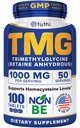 Tuthi TMG Suplemento – 1000mg Trimetilglicina – Aminoácidos betainos para soporte cardiovascular y niveles saludables de homocisteína – 100 tabletas vegas – libre de gluten, no transgénico – Hecho en EE.UU.